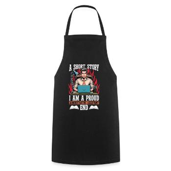 Admin Assistant A Short Story I Am A Secretary - Cooking Apron - black - Front - AI Model Male 185 dark (185cm)