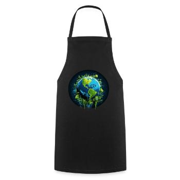 Respektier Muttererde Unseren Planeten Natur - Kochschürze - Schwarz - Vorne - AI Model Male 185 dark (185cm)