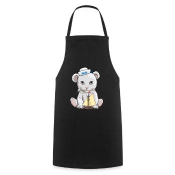 Cats, Teddy, Sailor, Maritime, Sailing Ship, Cat - Cooking Apron - black - Front - AI Model Male 185 dark (185cm)