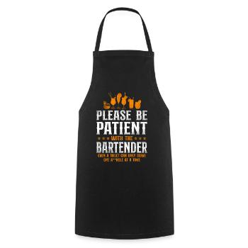Bartender Mixologist Please Be - Cooking Apron - black - Front - AI Model Male 185 dark (185cm)