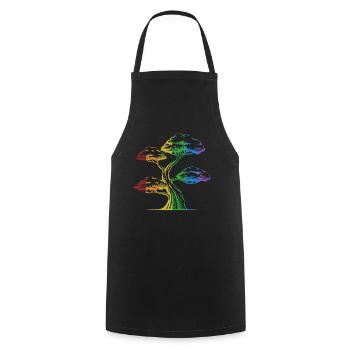 Bonsai LGBT Rainbow Indoor Bonsai Bonsai Pots - Cooking Apron - black - Front - AI Model Male 185 dark (185cm)