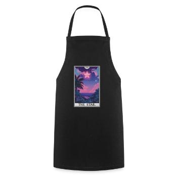 Tarot Cards Tarot Card The Star The Star - Cooking Apron - black - Front - AI Model Male 185 dark (185cm)