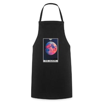 Tarotkarten Tarotkarte The Moon Der Mond - Kochschürze - Schwarz - Vorne - AI Model Male 185 dark (185cm)