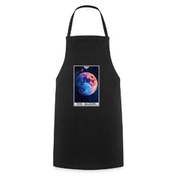 Tarotkarten Tarotkarte The Moon Der Mond - Kochschürze - Schwarz - Vorne - AI Model Male 185 dark (185cm)