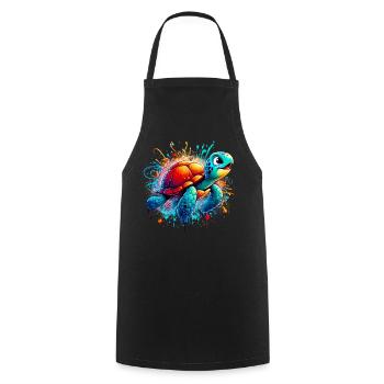 Turtle - Cooking Apron - black - Front - AI Model Male 185 dark (185cm)