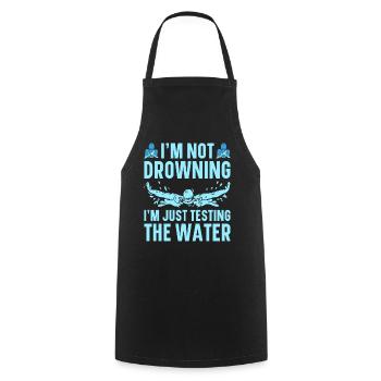 Schwimmen Wassersport Pool Schwimmsport Schwimmer - Kochschürze - Schwarz - Vorne - AI Model Male 185 dark (185cm)
