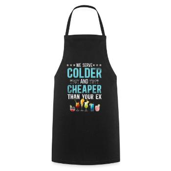 Bartender Mixologist We Serve - Kochschürze - Schwarz - Vorne - AI Model Male 185 dark (185cm)