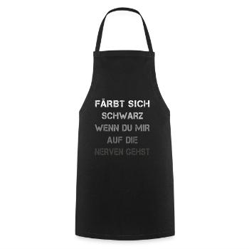 Färbt sich Schwarz - Kochschürze - Schwarz - Vorne - AI Model Male 185 dark (185cm)