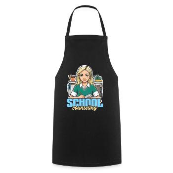 School Counselor School Counseling Psychologist - Cooking Apron - black - Front - AI Model Male 185 dark (185cm)