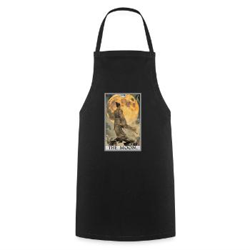 Tarot Cards Tarot Card The Moon The Moon - Cooking Apron - black - Front - AI Model Male 185 dark (185cm)