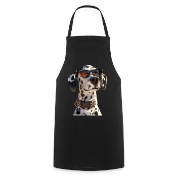 Dalmatian Dog Lover I Love Dalmatians - Cooking Apron - black - Front - AI Model Male 185 dark (185cm)