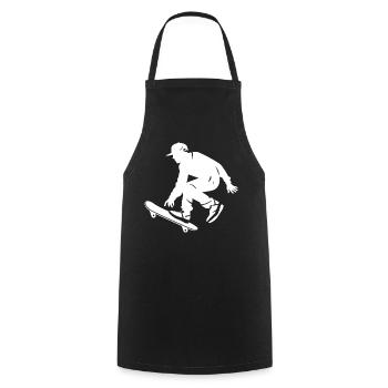 Garçon de planche à roulettes - Tablier de cuisine - noir - Devant - AI Model Male 185 dark (185cm)