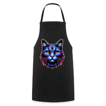 Cat - Cooking Apron - black - Front - AI Model Male 185 dark (185cm)