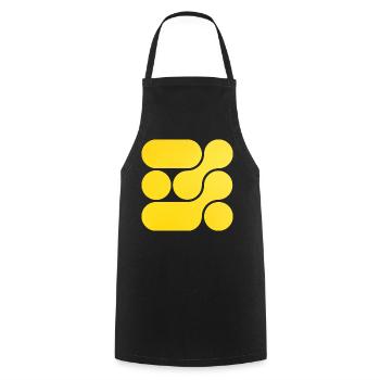 OCHOOO - Yellow - Cooking Apron - black - Front - AI Model Male 185 dark (185cm)