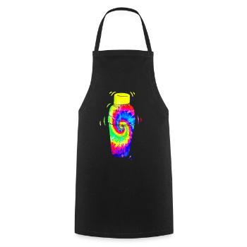Bartender Mixologist Tie Dye - Cooking Apron - black - Front - AI Model Male 185 dark (185cm)