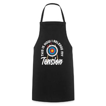 Archer Saying Archery - Cooking Apron - black - Front - AI Model Male 185 dark (185cm)