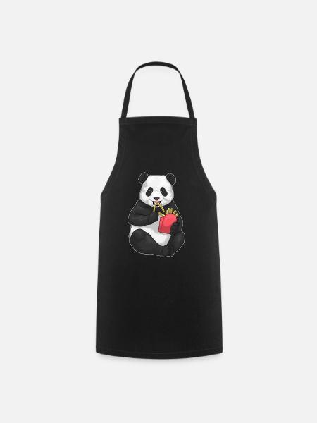 Panda Pommes frites - Kochschürze - Schwarz