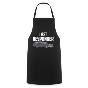 Last Responder Bestattung Begräbnis Lustige Einbalsamierung - Kochschürze - Schwarz - Vorne - AI Model Male 185 dark (185cm)