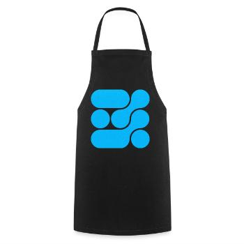 OCHOOO - Turquoise Blue - Cooking Apron - black - Front - AI Model Male 185 dark (185cm)