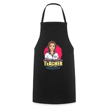 P.E Instructor Everyone's Favorite Gym Instructor - Cooking Apron - black - Front - AI Model Male 185 dark (185cm)