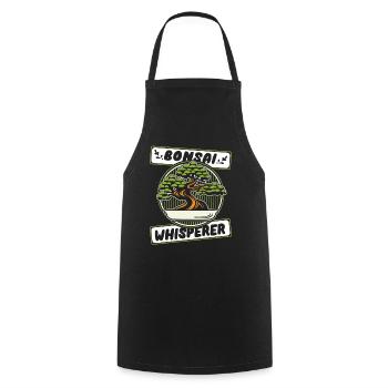 Bonsai Whisperer Bonsai Pots Penjing Indoor - Cooking Apron - black - Front - AI Model Male 185 dark (185cm)