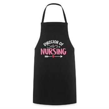 Directeur des soins infirmiers Drôle RN Infirmière en soins de santé - Tablier de cuisine - noir - Devant - AI Model Male 185 dark (185cm)