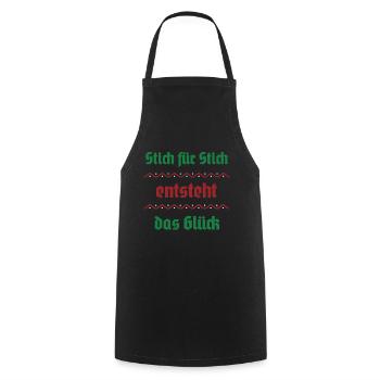 Point par point, le bonheur surgit - Tablier de cuisine - noir - Devant - AI Model Male 185 dark (185cm)