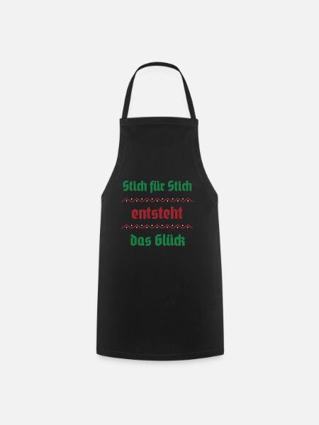 Point par point, le bonheur surgit - Tablier de cuisine - noir