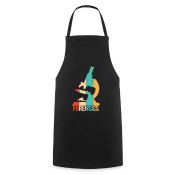 Psychologie rétro Criminalistique numérique - Tablier de cuisine - noir - Devant - AI Model Male 185 dark (185cm)