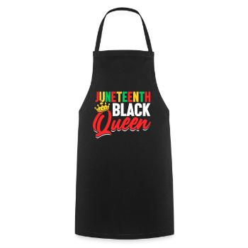 Juneteenth Black Queen Melanin Black History Afro - Cooking Apron - black - Front - AI Model Male 185 dark (185cm)