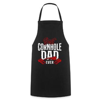 Cornhole Team Bean Bag Player - Kochschürze - Schwarz - Vorne - AI Model Male 185 dark (185cm)