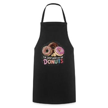 I'm Just Here For The Donuts für einen - Kochschürze - Schwarz - Vorne - AI Model Male 185 dark (185cm)