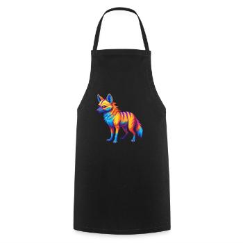Aardwolf coloré Kawaii Dessin animé Personnage Clipart - Tablier de cuisine - noir - Devant - AI Model Male 185 dark (185cm)