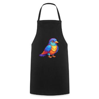 Cuckoo Colorful Kawaii Cartoon Character Clipart - Cooking Apron - black - Front - AI Model Male 185 dark (185cm)