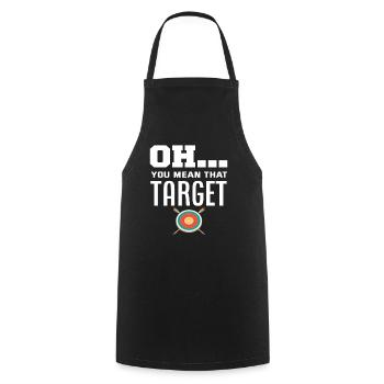 Archer Archery Pun - Cooking Apron - black - Front - AI Model Male 185 dark (185cm)
