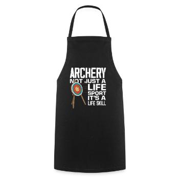 Archery Life Sports Archery - Cooking Apron - black - Front - AI Model Male 185 dark (185cm)