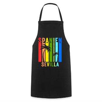 Seville Andalusia Spain Holiday Idea - Cooking Apron - black - Front - AI Model Male 185 dark (185cm)