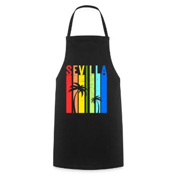 Seville Andalusia Spain Holiday Idea - Cooking Apron - black - Front - AI Model Male 185 dark (185cm)