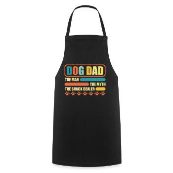 Vintage Dog Dad Dog Lover Animal Lovers Dog - Cooking Apron - black - Front - AI Model Male 185 dark (185cm)