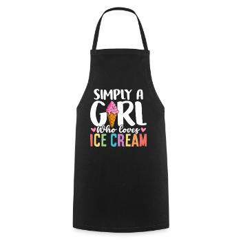 Ice Cream Girl Lustiges Gelato Gefrorenes Dessert Sommer - Kochschürze - Schwarz - Vorne - AI Model Male 185 dark (185cm)