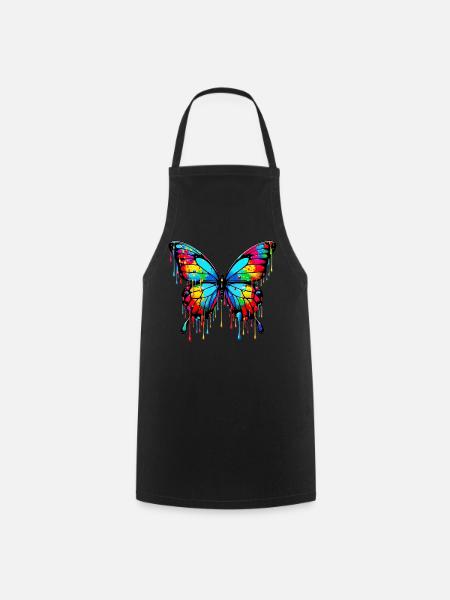 Schmetterling - Kochschürze - Schwarz