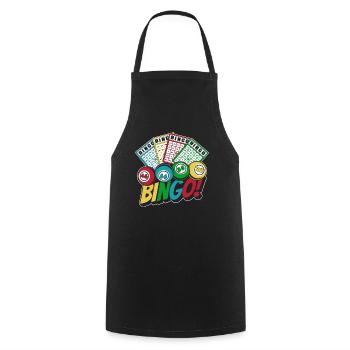 Daubers Professional Caller Bingo Lover Bingo - Cooking Apron - black - Front - AI Model Male 185 dark (185cm)