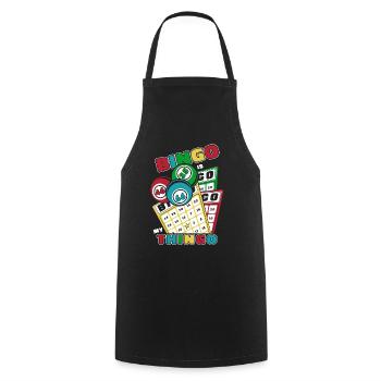 Bingo Is My Thingo Caller Daubers Professional - Cooking Apron - black - Front - AI Model Male 185 dark (185cm)