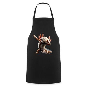 Dabbing Axolotl Animal Animal Lover Cool Motif Dab - Cooking Apron - black - Front - AI Model Male 185 dark (185cm)