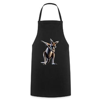 Dabbing Kangourou Amoureux des animaux Dab Cool Animals - Tablier de cuisine - noir - Devant - AI Model Male 185 dark (185cm)