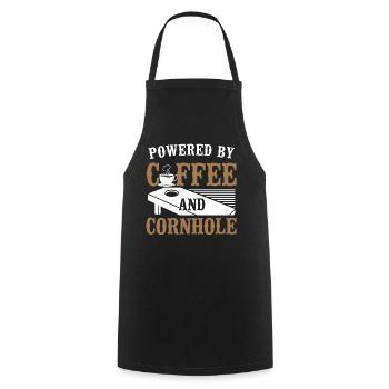 Cornhole Team Bean Bag Player - Kochschürze - Schwarz - Vorne - AI Model Male 185 dark (185cm)