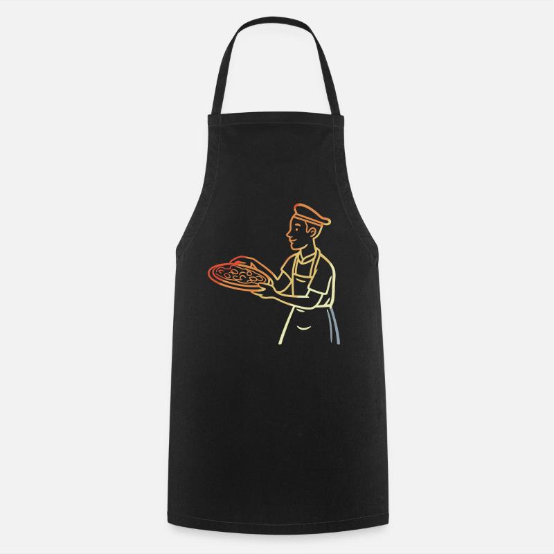 Vintage Pizzabäcker - Kochschürze - Schwarz