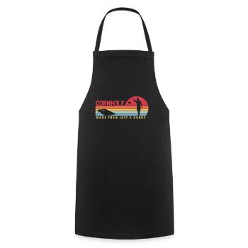 Cornhole plus qu’un passe-temps Sacs de haricots Plateaux de jeu - Tablier de cuisine - noir - Devant - AI Model Male 185 dark (185cm)