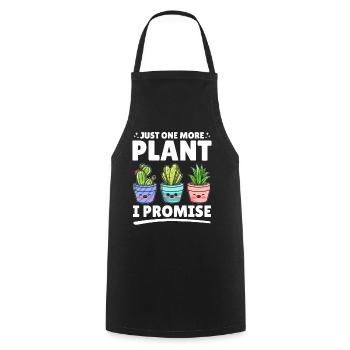 Just one more plant I promise - Funny Gardening Sa - Cooking Apron - black - Front - AI Model Male 185 dark (185cm)