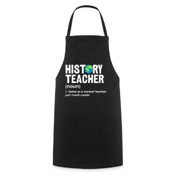 Professeur d’histoire Histoire drôle Définition - Tablier de cuisine - noir - Devant - AI Model Male 185 dark (185cm)